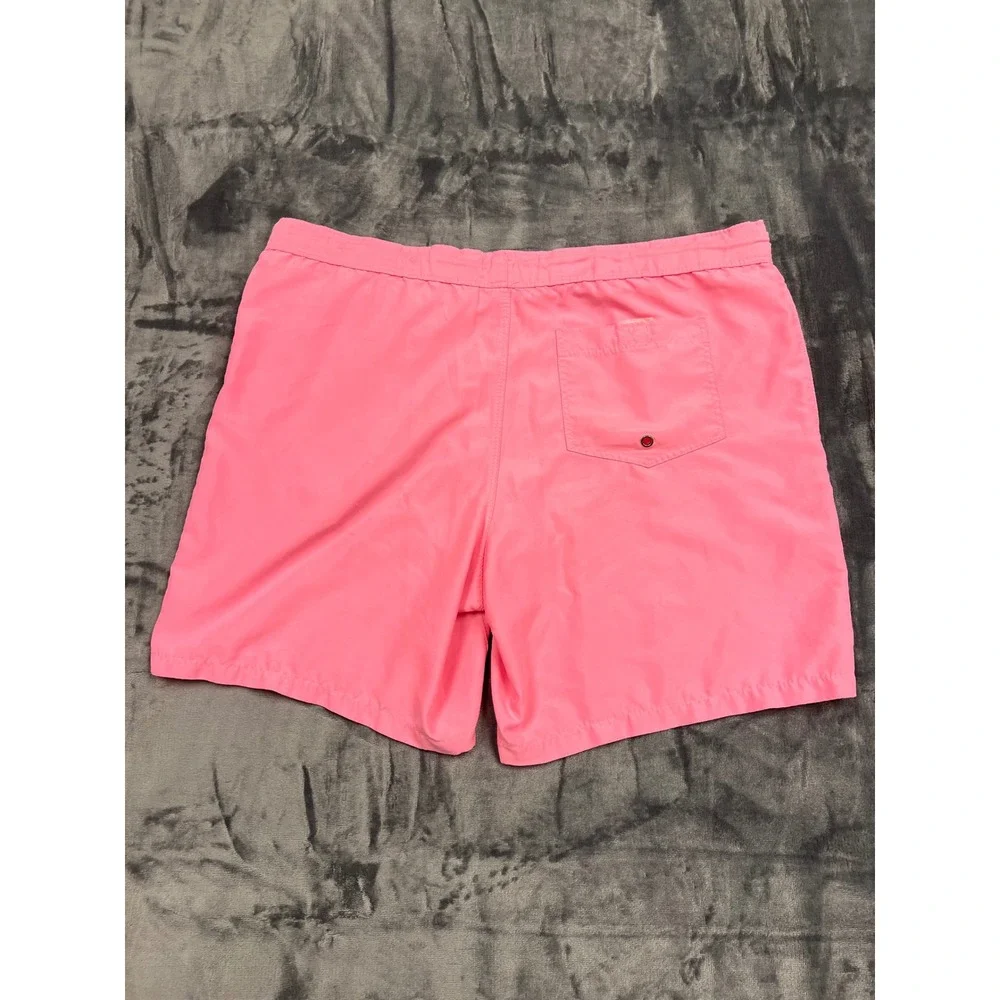 ASOS Swim Trunks Mens Small Pink Mesh Lined Drawstring Beach Shorts 5in‎ Inseam